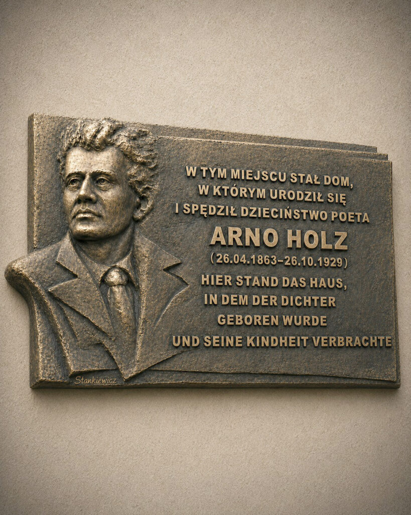 Tablica Pamiątkowa Arno Holza w Kętrzynie