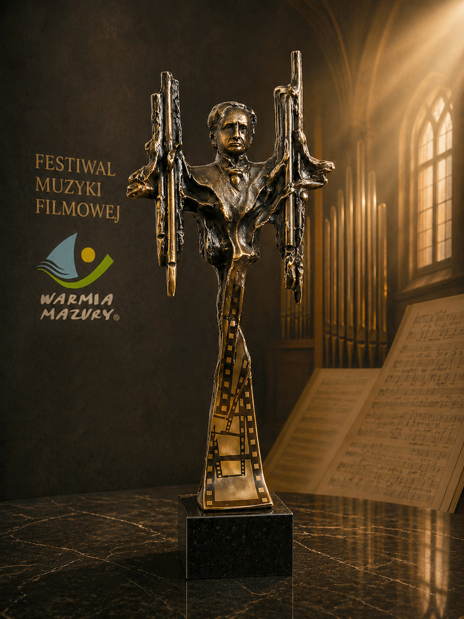 Statuetka Felix autorstwa Jerzego Stankiewicza – Festiwal Muzyki Filmowej Olsztyn Warmia Mazury
