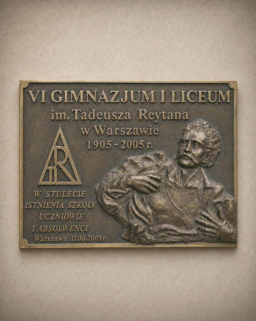 Tablica Pamiątkowa – VI LO im. Tadeusza Reytana w Warszawie
