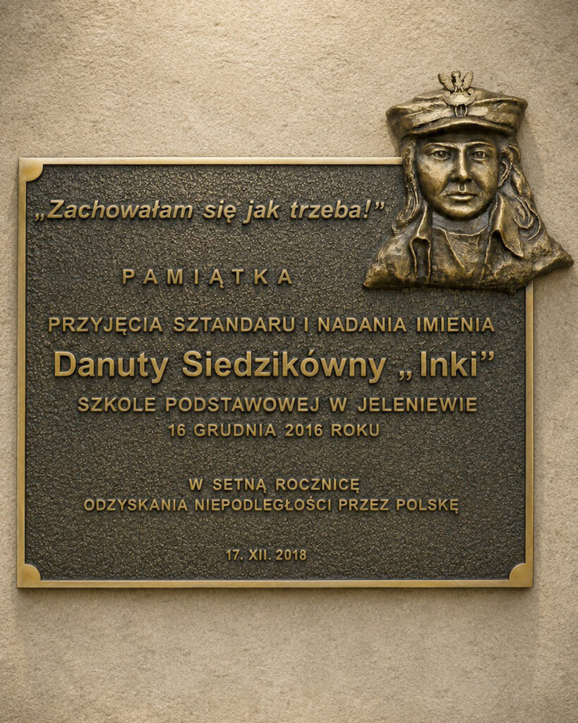 Tablica pamiątkowa Danuty Siedzikówny „Inki”