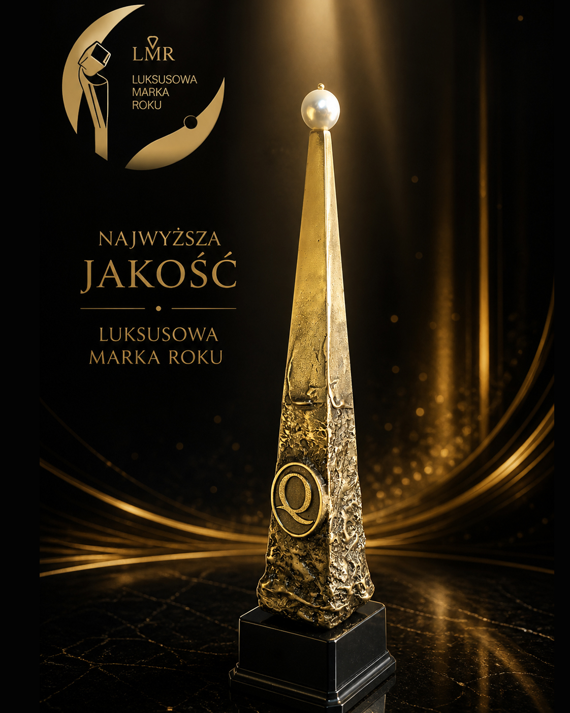 Statuetka Najwyższa Jakość autorstwa Jerzego Stankiewicza wykonana dla Gali Luksusowa Marka Roku organizowanej przez Mariusza Pujszo.