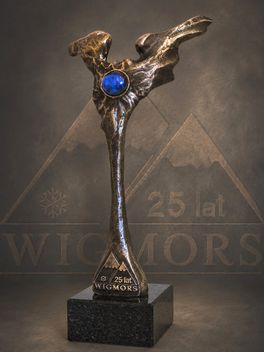 Statuetka jubileuszowa WIGMORS wykonana na 25-lecie działalności firmy