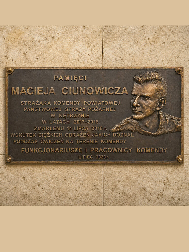 Tablica pamiątkowa Macieja Ciunowicza