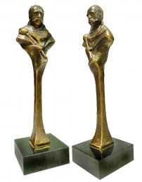 wykonanie statuetki dla: HETMAN Dla Polskiego Związku Szachowego, mosiądz patynowany wys. 30 cm.