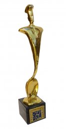statuetka wykonana dla: statuetka dla Klubu Szefów Kuchni brąz złocony